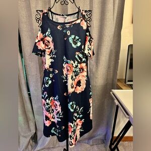 NWT Navy blue floral dress